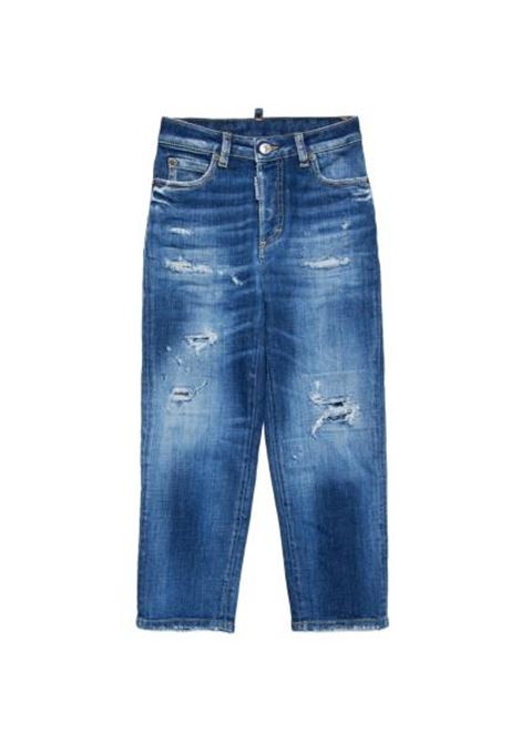 Jeans dritti a vita media DSQUARED2 JUNIOR | DQ0501 D0AAKDQ01